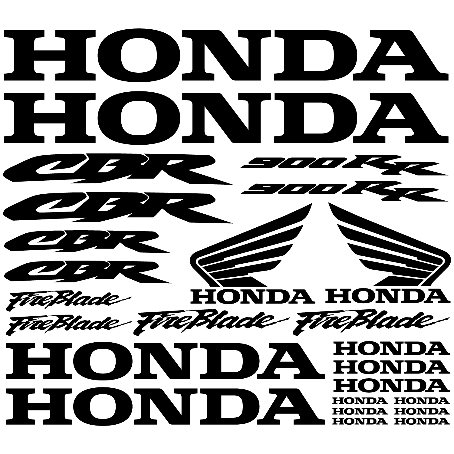 Fireblade Aufkleber Set wandtattoos folies honda cbr 900rr aufkleber set Fireblade Aufkleber Set wandtattoos folies honda cbr 900rr aufkleber set