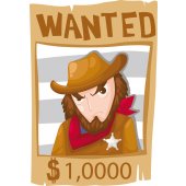 Wandsticker Wanted