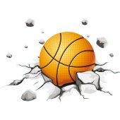 Wandtattoo Basketball