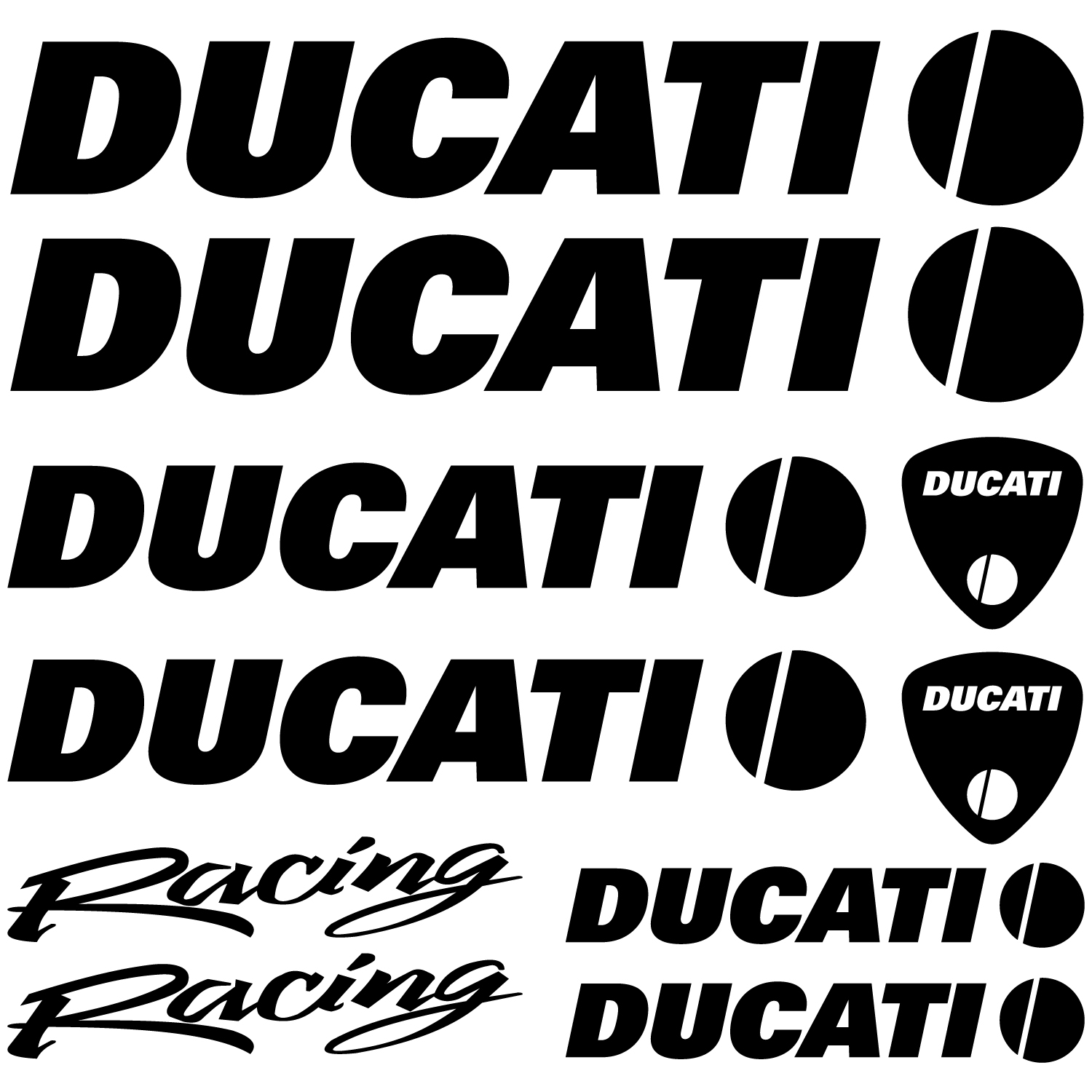 Wandtattoos folies : Ducati Racing Aufkleber-Set