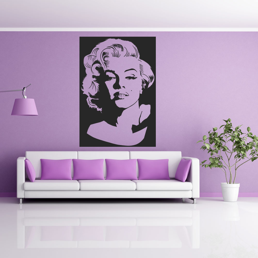 Wandtattoo Marilyn  Monroe uss310 Wohnzimmer Schlafzimmer Film Kino Flur Bad 