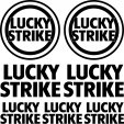 Lucky Strike Aufkleber-Set