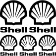 Shell Aufkleber-Set