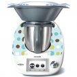 Thermomix TM5 Aufkleber blau gepunktet