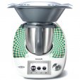 Thermomix TM5 Aufkleber turkisblau kariert