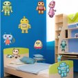 Wandsticker Roboter Set