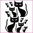 Wandtattoo Katzen Set