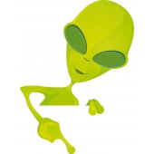 Wandsticker Alien