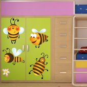 Wandsticker Bienen Set