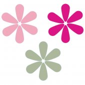 Wandsticker Blumen Set