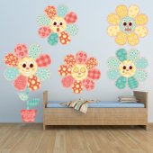 Wandsticker Blumen Set