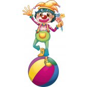 Wandsticker Clown