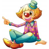 Wandsticker Clown