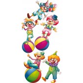 Wandsticker Clown