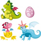 Wandsticker Dino Set