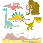 Wandsticker Dinosaurier Set