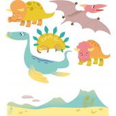 Wandsticker Dinosaurier Set