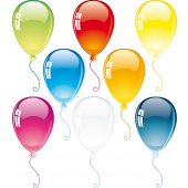 Wandsticker Luftballons Set