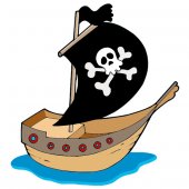 Wandsticker Piratenschiff