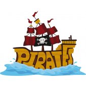 Wandsticker Piratenschiff