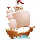Wandsticker Piratenschiff