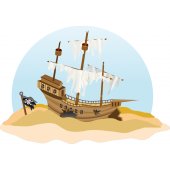 Wandsticker Piratenschiff