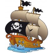 Wandsticker Piratenschiff