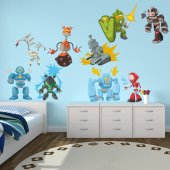 Wandsticker Roboter Set