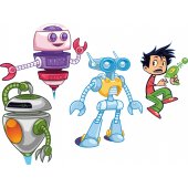 Wandsticker Roboter Set