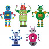 Wandsticker Roboter Set