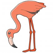 Wandsticker rosa Flamingo