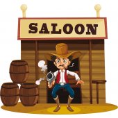 Wandsticker Saloon