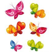 Wandsticker Schmetterling Set