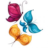 Wandsticker Schmetterling Set