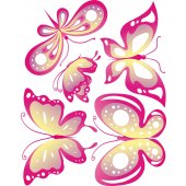 Wandsticker Schmetterling Set