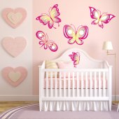 Wandsticker Schmetterling Set