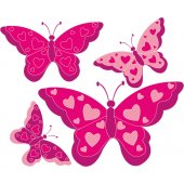 Wandsticker Schmetterling Set