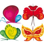 Wandsticker Schmetterling Set