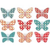 Wandsticker Schmetterling Set