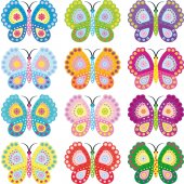 Wandsticker Schmetterling Set