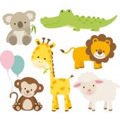 Wandsticker Tiere Set