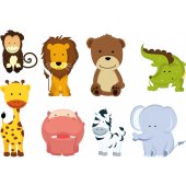 Wandsticker Tiere Set