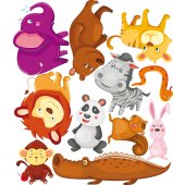 Wandsticker Tiere Set