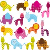 Wandsticker Tiere Set