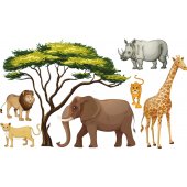 Wandsticker Tiere Set