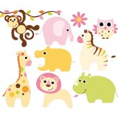 Wandsticker Tiere Set