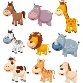 Wandsticker Tiere Set