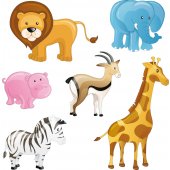 Wandsticker Tiere Set