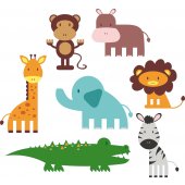 Wandsticker Tiere Set