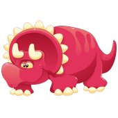 Wandsticker Triceratops